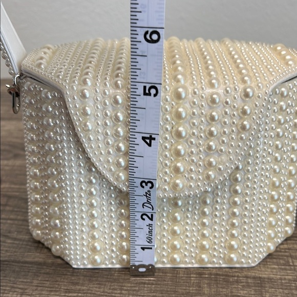 Alessia | Mini Structured Pearl Bag with Crossbody Strap - Picture 10 of 10